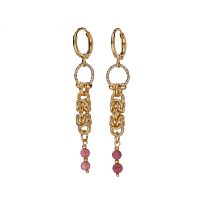 Серьги Lanzerotti, Elisir, с турмалином, LZ-25.10-298 розовый