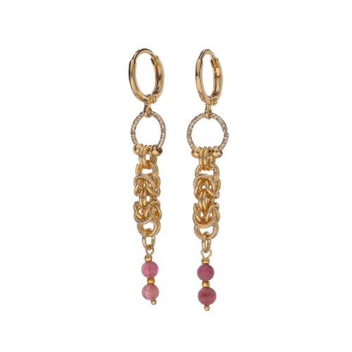 Серьги Lanzerotti, Elisir, с турмалином, LZ-25.10-298 розовый