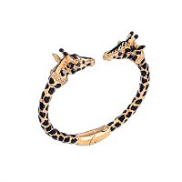 Браслет Polina Firenze, кафф, жираф с кристаллами и эмалью, PF26.1-BR4298 золотистый