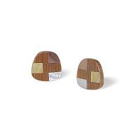 Серьги Nature Bijoux, Kamakura, с бамбуком и перламутром, NB26.2-12-90862 коричневый