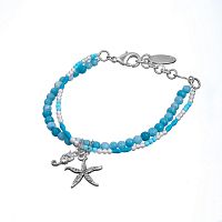 Браслет Lanzerotti, Marino, с ларимаром, магнезитом и бирюзой, LZ-25.06-192 голубой