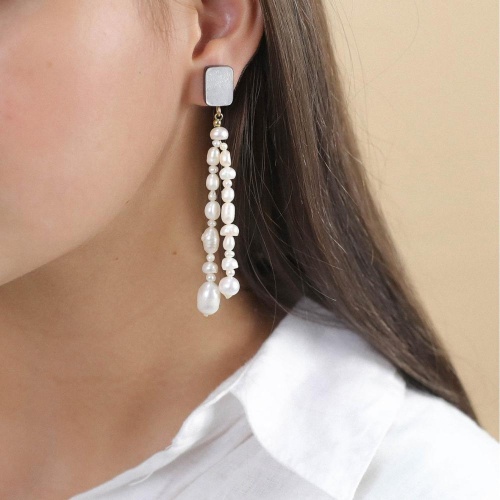 Серьги Nature Bijoux, Moonlight, ракушка Capiz в смоле, жемчуг, NB24.1-12-79384 белый фото 3