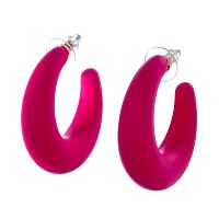 Серьги Moon Paris, Lorian, полукольца из каучука, ML-23.03-034 розовый