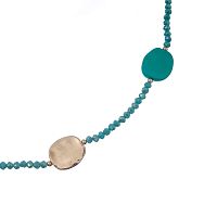 Колье Moon Paris, Lorian, с кристаллами, ML-24.03-008 бирюзовый