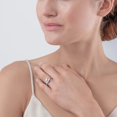 Кольцо Coeur de Lion Light Blue-Silver 16.5 мм, 0500/40-0741 52 фото 8