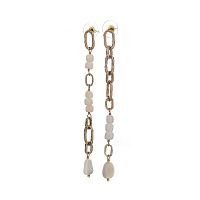 Серьги Estrosia, асимметричные, с кораллом, ES-ORM41-3A золотистый