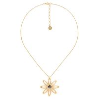 Колье ORI TAO, Bloom, цветок с черным перламутром, OT25.2-15-31942 золотистый