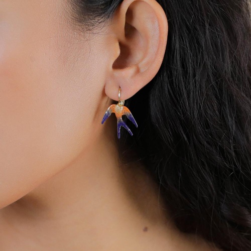 Серьги Franck Herval, Elaia, со стразами, FH26.1-12-70141 фиолетовый фото 3