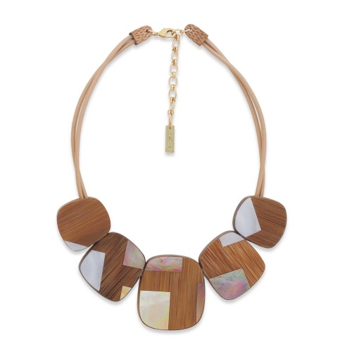 Колье Nature Bijoux, Kamakura, с бамбуком и перламутром, NB26.2-15-43992 коричневый