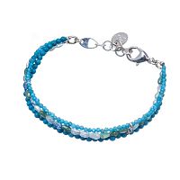 Браслет Lanzerotti, Atlantide, с бирюзой, апатитом и кристаллами, LZ-23.03-065 голубой