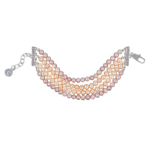 Браслет Fiore Luna Pearle Quadro Сarabiner, CL4540 BR/S