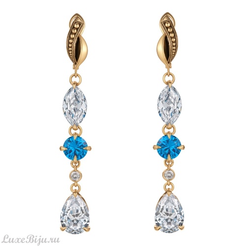 OR0588-0431 ACQUAMARINA СЕРЬГИ SEGRETI DELL'OCEANO