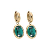 Серьги Qudo Creole TIVOLA small G emerald, 310522 G/G