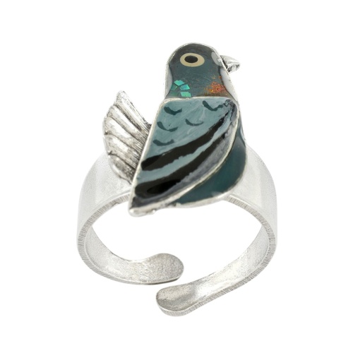 Кольцо TARATATA, Le facteur, цветная смола, блестки, слюдяная пудра, TT-T25-01401-10G серебристый фото 4