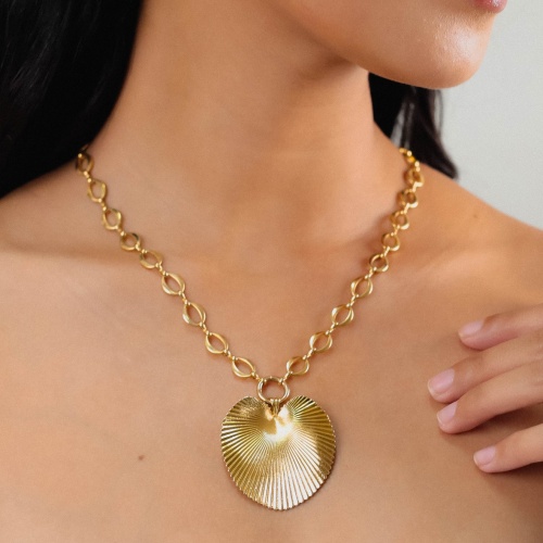 Колье ORI TAO, Palmspring, с пальмовым листом, OT24.2-15-31811 золотистый фото 3