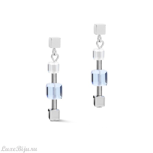 Серьги Coeur de Lion Crystals Silver-Blue 5066/21-0700