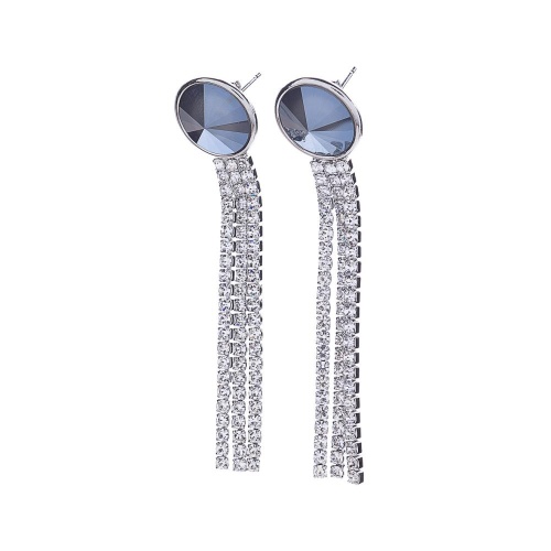 Серьги Moon Paris, Ringo, с кристаллами, MR-22.03-063 серый