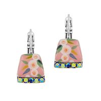 Серьги TARATATA, Ciboulette, с цветной смолой и стразами, TT-E24-08762-105 розовый