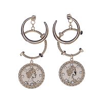 Серьги Moon Paris, Bohemia, с монетами и кристаллами, MB-21.07-037 золотистый