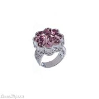 Кольцо Moon Paris, Ringo Queen, разъемное, с кристаллами и стразами, MRQ-23.12-087 розовый