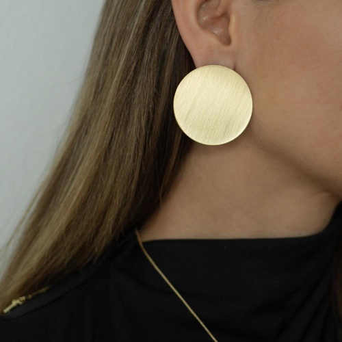 Серьги Dansk Copenhagen, Alaya, в форме диска, DNSK25.2-3C2407004 золотистый фото 2