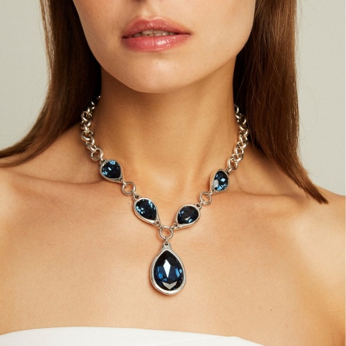Колье VIDDA, Drop, с кристаллами Swarovski, VD23.2-01754 синий фото 2