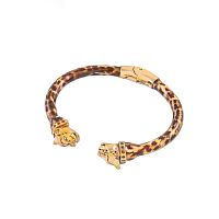 Браслет Polina Firenze, кафф, ягуар с кристаллами и эмалью, PF26.1-BR2530 коричневый