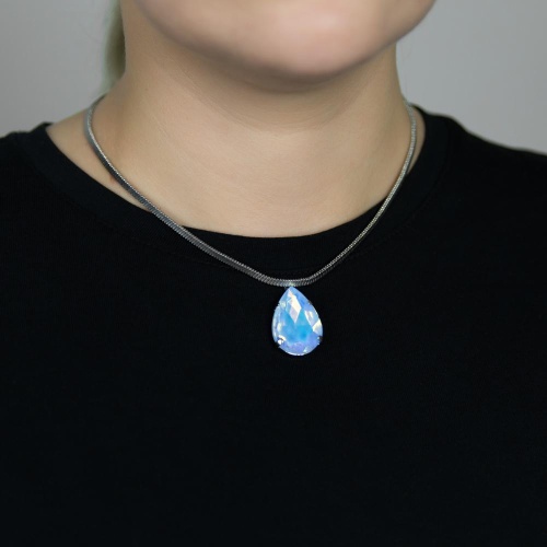 Колье Catherine Bijoux, Aurora crystal, с кристаллом, CB26.1-5683AS голубой фото 2