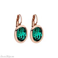Серьги Qudo Tivola Emerald 303023 G/RG
