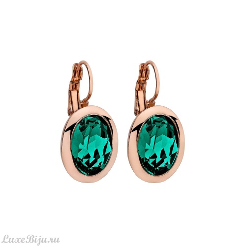 Серьги Qudo Tivola Emerald 303023 G/RG