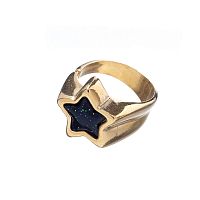 Кольцо Ciclon, Estella, разъемное, со звездой, муранское стекло, CN-220506 черный