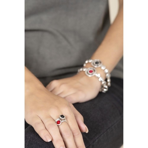 Кольцо Ciclon, Divino, с муранским стеклом, CN-233500 красный, 17 фото 3