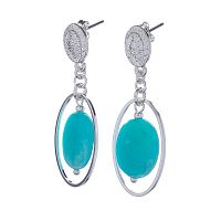 Серьги Lanzerotti, Atlantide, с амазонитом, LZ-23.03-066 бирюзовый