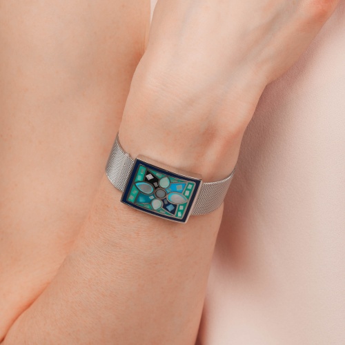 Браслет Fiore Luna на металлическом  ремешке, CB01688-3 BL/S фото 4