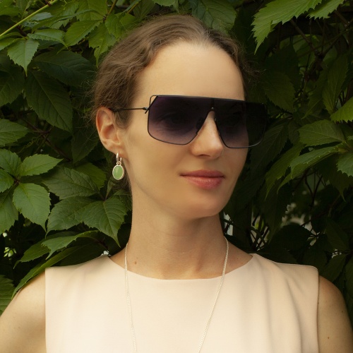 Серьги Fiore Luna GREEN AVENTURINE, LE1204 G/S фото 4