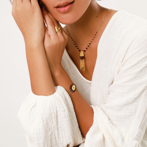 Браслет Franck Herval, Melany, с перламутром и кристаллом Swarovski, FH22.2-13-72036 золотистый фото 7