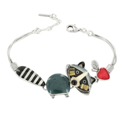 Браслет TARATATA, Raton lover, цветная смола, бусины, слюдяная пудра, TT-T25-03302-104 серый