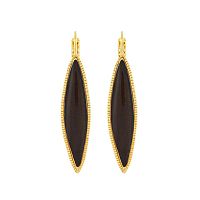 Серьги TARATATA, Zebra, с цветной смолой и слюдяным порошком, TT-H25-04734-208 коричневый