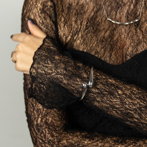 Браслет Moon Paris, Ringo, кафф, MR-26.01-034 серебристый фото 2