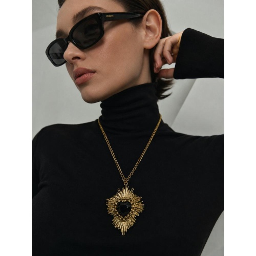 Колье Celeste G, с кристаллом Swarovski в форме сердца, CS26.1-1126 черный фото 3