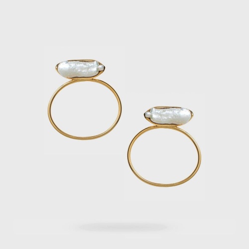 Серьги Katerina Vassou, Louvers, с жемчугом, KV25.2-401359G золотистый