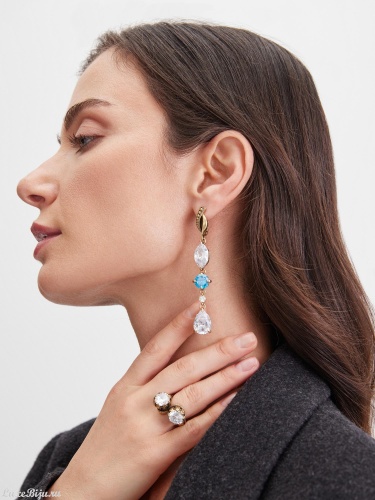 OR0588-0431 ACQUAMARINA СЕРЬГИ SEGRETI DELL'OCEANO фото 4