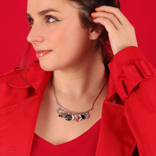 Колье TARATATA, Kiff me, с цветной смолой и стеклянными бусинами, TT-H24-08111-105 розовый фото 3