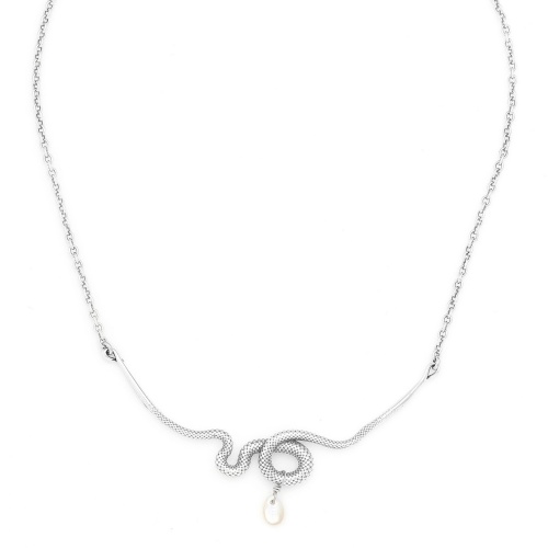 Колье ORI TAO, Venin, со змеей и перламутром, OT24.2-15-31780 серебристый фото 2