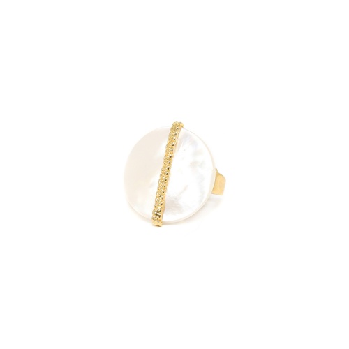 Кольцо Nature Bijoux, Barcares, разъемное, с перламутром, NB23.1-19-24835 золотистый фото 2