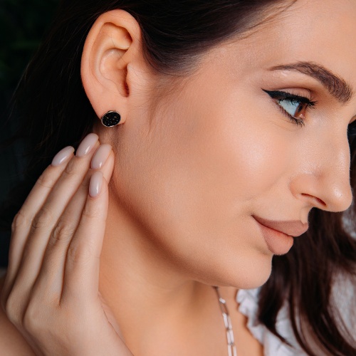 Пусеты Fiore Luna SSHA 10мм, A2003SW-E01.15 BR/S фото 3