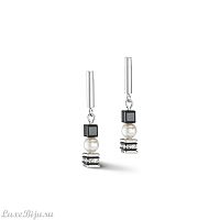 Серьги Coeur de Lion Black-Silver, 4085/21-1317