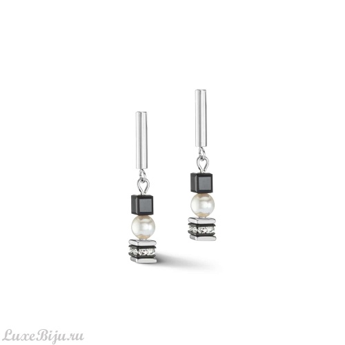 Серьги Coeur de Lion Black-Silver, 4085/21-1317