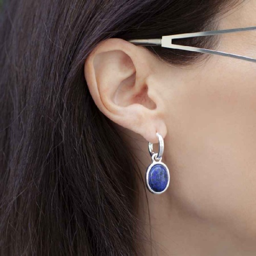 Серьги Fiore Luna NATURAL LAPIS, LE1200 BL/S фото 2