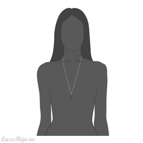 Колье Moon Paris, цепь,золот.,подвеска, Mo-1810-241 синий фото 2